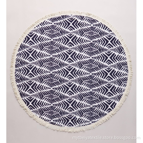 Wholesaler Custom Printed Tassel Round Beach Towel